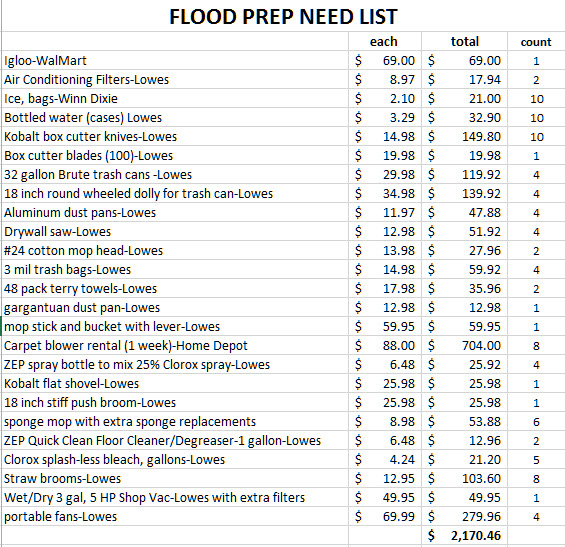 flood cleanup costs