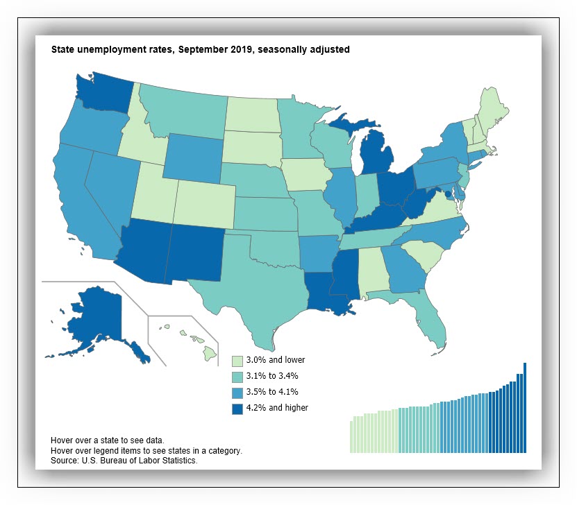 Map of Unemployment by State